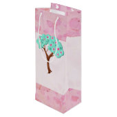 バレンタイン愛らしいミックスメディア ワインギフトバッグ (裏面アングル)