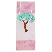 バレンタイン愛らしいミックスメディア ワインギフトバッグ (裏面)