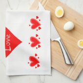 バレンタイン愛キッチンハンドタオル神は愛である キッチンタオル (四つ折り)