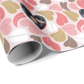 バレンタイン愛ハートカスタムと写真パターン ラッピングペーパー (ロールコーナー)