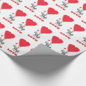 バレンタイン愛ハート ラッピングペーパー (角)