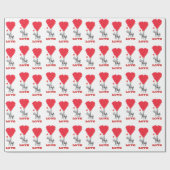 バレンタイン愛ハート ラッピングペーパー (フラット)