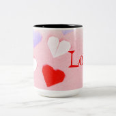 バレンタイン折り紙ハートカップ ツートーンマグカップ (中央)