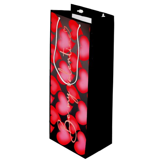 バレンタイン抱き枕-ハート ワインギフトバッグ (正面アングル)