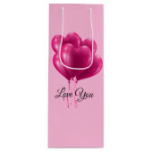 バレンタイン抱き枕 ワインギフトバッグ (正面)