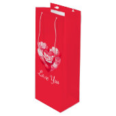 バレンタイン抱き枕 ワインギフトバッグ (正面アングル)