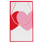 バレンタイン抱き枕(赤とピンクのハート) スモールペーパーバッグ (裏面)