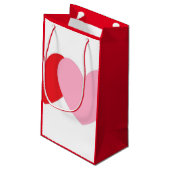 バレンタイン抱き枕(赤とピンクのハート) スモールペーパーバッグ (裏面アングル)