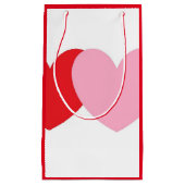 バレンタイン抱き枕(赤とピンクのハート) スモールペーパーバッグ (正面)