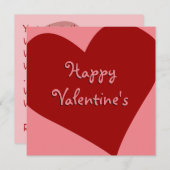 バレンタイン招待状パーソナライズされたラブカード 招待状 (正面/裏面)