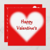 バレンタイン招待状パーソナライズされたラブカード 招待状 (正面/裏面)