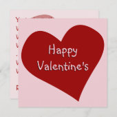 バレンタイン招待状パーソナライズされたラブカード 招待状 (正面/裏面)