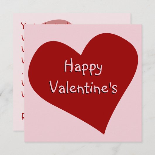 バレンタイン招待状パーソナライズされたラブカード 招待状 (正面/裏面)