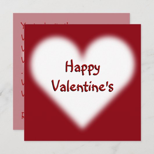 バレンタイン招待状パーソナライズされたラブカード 招待状 (正面/裏面)