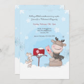 バレンタイン招待状子供へ 招待状 (正面/裏面)