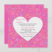 バレンタイン招待状 招待状 (正面/裏面)