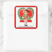 バレンタイン挨拶ステッカー スクエアシール (バッグ)