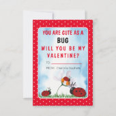 バレンタイン教室の虫が大好き 招待状 (正面)