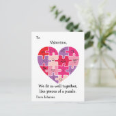 バレンタイン教室カード自閉症ハート シーズンポストカード (スタンド正面)