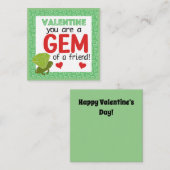 バレンタイン教室カード、あなたは宝石のバレンタイン ノートカード (正面/裏面)