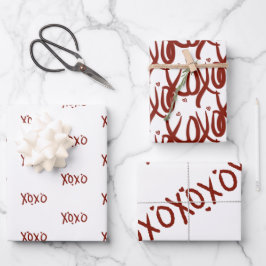 バレンタイン日手描きレタリングパターン ラッピングペーパーシート