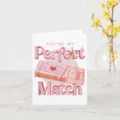 バレンタイン日私の完璧なマッチ火花の炎 カード (黄色い花)