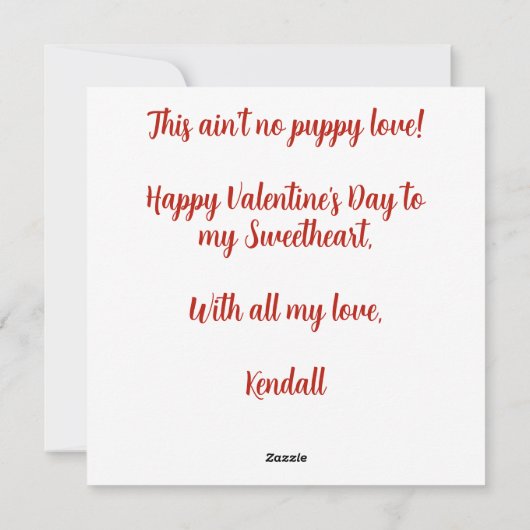 バレンタイン旧英語シェプドッグスウィートアーツラブ シーズンカード (裏面)