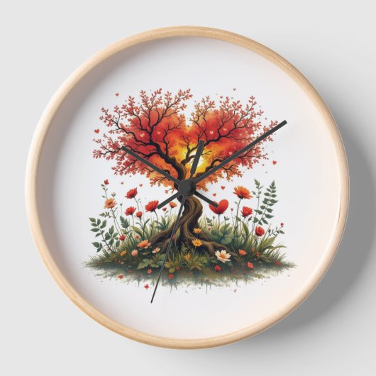 バレンタイン時計 壁時計 (正面)