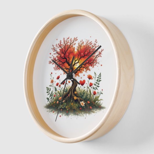 バレンタイン時計 壁時計 (傾斜)