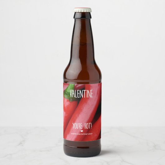 バレンタイン暑い！ ビールラベル (正面)
