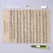 バレンタイン曲シート音楽ヴィンテージノートの切り離し 薄葉紙 (クラフト)