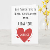 バレンタイン最も美しい女性の名前を折り畳んだ カード (黄色い花)