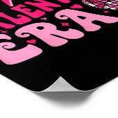 バレンタイン期かわいいバレンタインの女の子たち ポスター (角)