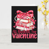 バレンタイン本好き教師女子のための本でいっぱい , カード (黄色い花)