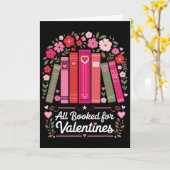 バレンタイン本好き教師子供のための本がいっぱい カード (黄色い花)