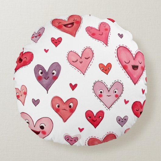 バレンタイン枕 ラウンドクッション (正面)