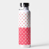 バレンタイン格言とハートパターパーソナライズされたン ウォーターボトル (右面)