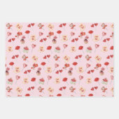 バレンタイン格言インラブセット3デザイン ラッピングペーパーシート (正面3)