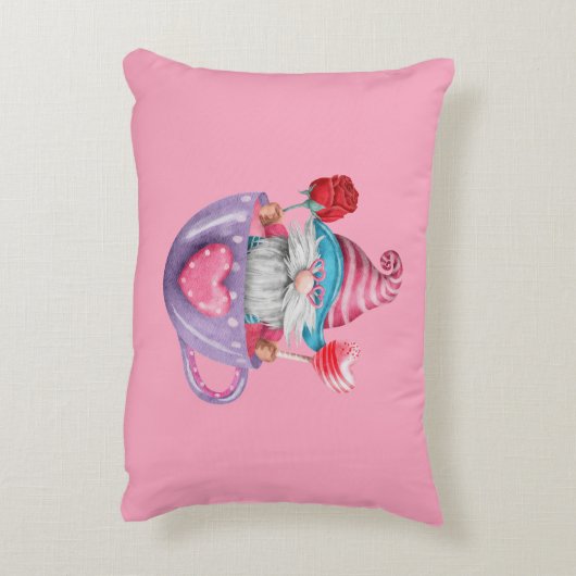 バレンタイン格言ウォーターカラーイラストレーション アクセントクッション (裏面(縦))