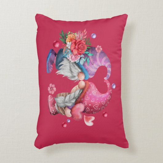 バレンタイン格言ウォーターカラーイラストレーション アクセントクッション (正面(垂直))