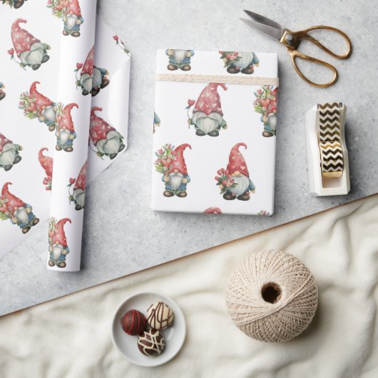 バレンタイン格言オンホワイト ラッピングペーパー (クラフト)