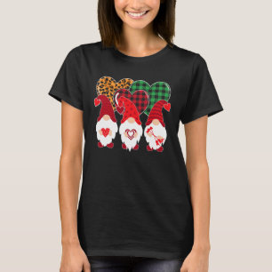 バレンタイン格言ホールディングハートレオパードハッピーヴァレン Tシャツ