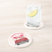 バレンタイン格言ヴィンテージレッドトラックラブコースター コースター (側面)