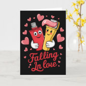 バレンタイン歯磨き粉ラブ歯ブラシが恋に落ちる カード (黄色い花)