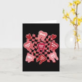 バレンタイン歯科 デンタルハイジニスト 歯のお菓子 コ カード (黄色い花)