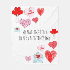 バレンタイン毛布 フリースブランケット