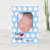 バレンタイン水玉模様枠 シーズンカード (正面)