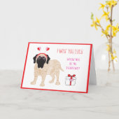 バレンタイン犬カード カード (黄色い花)