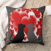 バレンタイン猫ちゃん クッション (ブランケット)