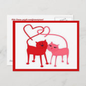 バレンタイン猫はがき シーズンポストカード (正面/裏面)